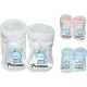 chaussons-bébé-personnalisé-blanc-bleu-ou-rose-lapin-bleue-prénom