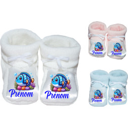 chaussons-bébé-personnalisé-blanc-bleu-ou-rose-poisson-bleue-prénom