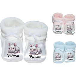 chaussons-bébé-personnalisé-blanc-bleu-ou-rose-rhino-prénom