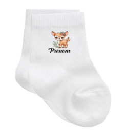 chaussettes-bébé-personnalisé-biche-prénom