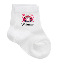 chaussettes-bébé-personnalisé-coccinelle-prénom