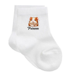 chaussettes-bébé-personnalisé-cochon-dinde-prénom
