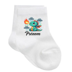chaussettes-bébé-personnalisé-dragon-prénom