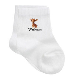 chaussettes-bébé-personnalisé-girafe-prénom