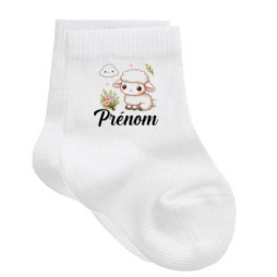 chaussettes-bébé-personnalisé-mouton-prénom