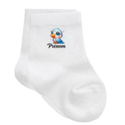 chaussettes-bébé-personnalisé-perroquet-prénom