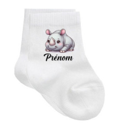 chaussettes-bébé-personnalisé-rhino-prénom