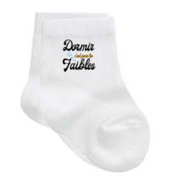 chaussettes-bébé-personnalisés-dormir-cest-pour-les-faibles