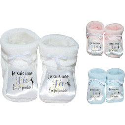 chaussons-bébé-personnalisés-je-suis-une-fée