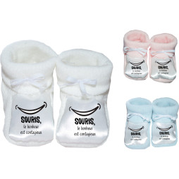 chaussons-bébé-personnalisés-souris-le-bonheur-est-contagieux