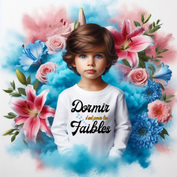 Tee-shirt-garçon-personnalisé-dormir-cest-pour-les-faibles