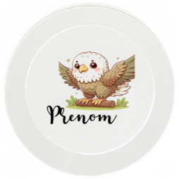 assiette-enfant-personnalisée-aigle-prénom