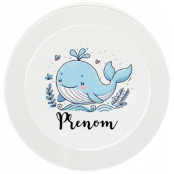 assiette-enfant-personnalisée-baleine-prénom