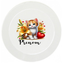 assiette-enfant-personnalisée-chat-lys-prénom