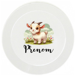 assiette-enfant-personnalisée-chevre-prénom