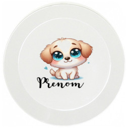 assiette-enfant-personnalisée-chien-prénom