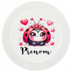 assiette-enfant-personnalisée-coccinelle-prénom