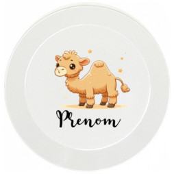 assiette-enfant-personnalisée-dromadaire-prénom