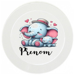 assiette-enfant-personnalisée-elephant-maman-prénom