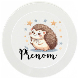 assiette-enfant-personnalisée-herisson-prénom