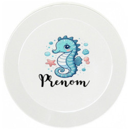 assiette-enfant-personnalisée-hippocampe-prénom