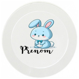 assiette-enfant-personnalisée-lapin-bleu-prénom