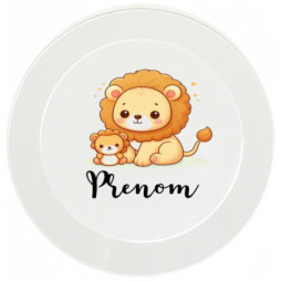 assiette-enfant-personnalisée-lion-prénom