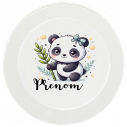 assiette-enfant-personnalisée-panda-fille-prénom