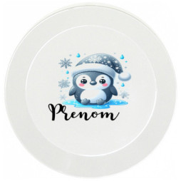 assiette-enfant-personnalisée-pingouin-prénom
