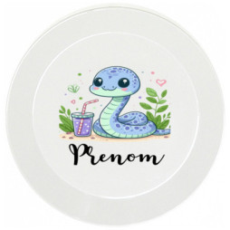 assiette-enfant-personnalisée-serpent-bleu-prénom