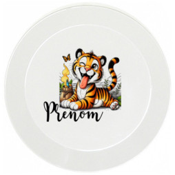assiette-enfant-personnalisée-tigre-drole-prénom
