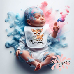 bavoir-bébé-personnalisé-biche-prénom