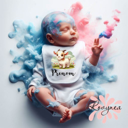 bavoir-bébé-personnalisé-chevre-prénom