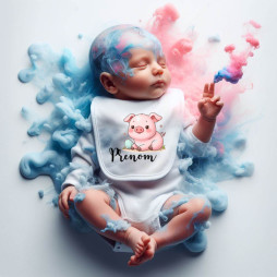 bavoir-bébé-personnalisé-cochon-assis-prénom