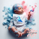 bavoir-bébé-personnalisé-perroquet-bleu-prénom