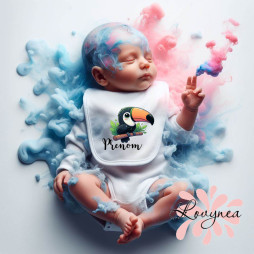 bavoir-bébé-personnalisé-toucan-prénom