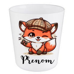 verre-enfant-personnalise-renard-casquette-prénom