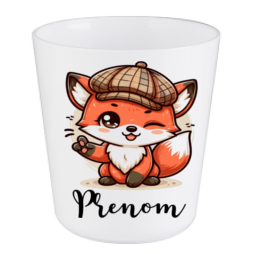 verre-enfant-personnalise-renard-casquette-prénom