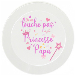 assiette-enfant-personnalisée-on-ne-touche-pas-la-princesse-de-papa
