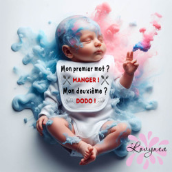 bavoir bébé personnalisé mon premier mot manger mon deuxieme dodo