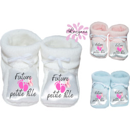 chaussons bébé personnalisé future petite fille