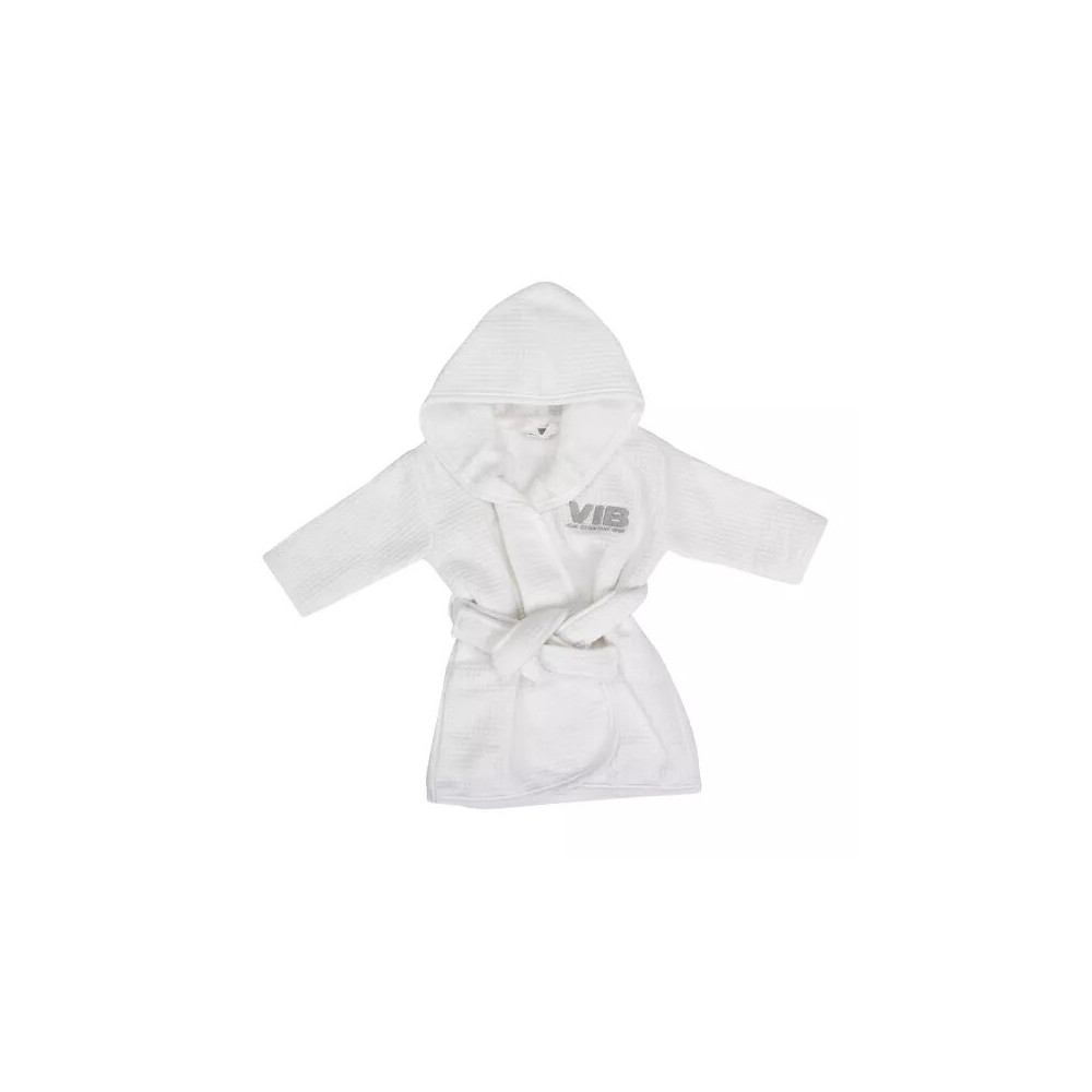 Peignoir bébé à personnaliser blanc avec le prénom