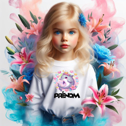 Tee-shirt-fille-personnalisé-dauphin