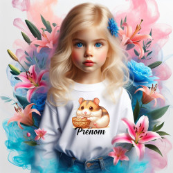 Tee-shirt-fille-personnalisé-hamster