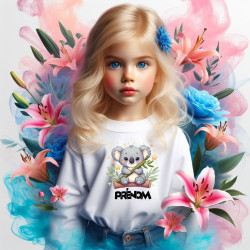 Tee-shirt-fille-personnalisé-koala