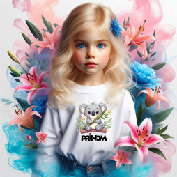 Tee-shirt-fille-personnalisé-koala