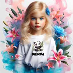Tee-shirt-fille-personnalisé-panda