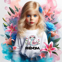 Tee-shirt-fille-personnalisé-serpent