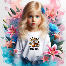 Tee-shirt-fille-personnalisé-tigre-drole