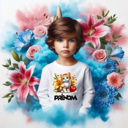 Tee-shirt-garçon-personnalisé-chat-lys